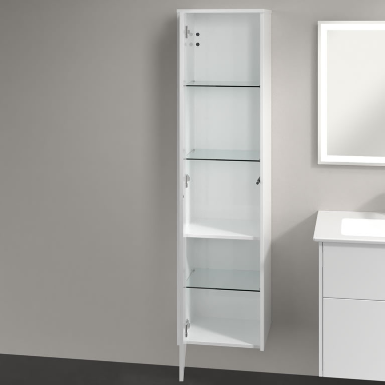 V&B Finero Glossy White Tall WallMounted Sanctuary Bathrooms